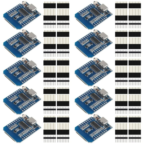 Type-C ESP8266 ESP-12 ESP-12F NodeMcu Mini D1 Module WeMos Lua 4M Bytes WLAN WiFi Internet Development Board Base on ESP8266 ESP-12F for Arduino,Compatible with WeMos D1 Mini (10pcs TYPE-C)