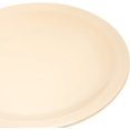 Kingline Reusable Plastic Plate Dessert Plate 6.5 Inches Tan Melamine