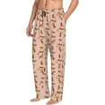 thumbnail image 3 of Mens Pajama Pants - Soft Sleep & Lounge Pants for Men, Beagle Dog flower Cuteness Casual PJ Bottoms Pants with Pockets, 3 of 5
