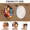 thumbnail image 3 of Canvas Wall Art Cartoon Hand Drawn Ice Cream Doodles Seamless Cones Cupcakes Lollipops Oval Framed Canvas Prints Vintage Wall Hanging Decor for Home Decorations 8.6"x11.4", 3 of 7