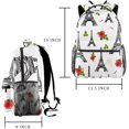 thumbnail image 2 of Rose Paris Tower Lightweight Backpack Daypacks with Bottle Side Pockets, 2 of 6