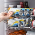 thumbnail image 1 of Refrigerator And Freezer Stackable Clear Storage Organizer Bins With Double layer, 1 of 11