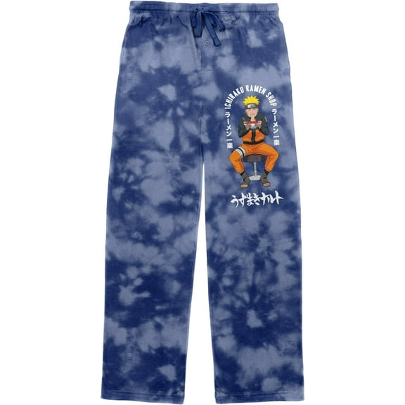 Naruto Shippuden Good Noodles Men's Cloud Blue Drawstring Sleep Pajama Pants-S