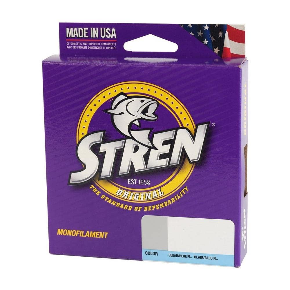(2 pack) Stren Original® Monofilament Fishing Line, Clear/Blue Fluorescent, 6 lb Test Strength, 330 yd