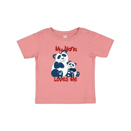 

Inktastic My Nana Loves Me Panda Gift Baby Boy or Baby Girl T-Shirt