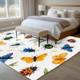 thumbnail image 4 of Insects Large Area Rugs 8x10 ft Colorful Butterfly Dragonfly Ladybird Bee Spiders Watercolor Washable Rug Non Slip Indoor Carpet Absorbent Floor Mat for Living Room Bedroom Dining Room, 4 of 9