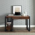 thumbnail image 3 of 48" Wood Computer Desk with USB Port and AC Plug-in Unit in Dark Walnut, 3 of 4