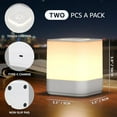 thumbnail image 4 of Paquete de lámparas de luz nocturna recargable, 3 modos táctiles, regulables, LED, lámpara de mesa portátil, funciona con pilas, pequeña lámpara inalámbrica para dormitorio, viajes, baño, 4 of 6