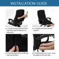 thumbnail image 6 of Stretch Printed Computer Office Chair Covers,Desk Rotating Chair Slipcovers Removable Washable Anti-Dust Spandex Chair Protector Cover for Office Chair-M(14.9-21.6inch)-07, 6 of 8