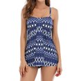 thumbnail image 1 of Charmo Womens Retro Tankini Sets Flowy Two Piece Bath Suits Tummy Control Swimwear with Bottoms, 1 of 6