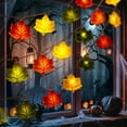 thumbnail image 6 of Hxlamzoo 20 LED Pumpkin Maple Leaf Light String for Halloween Thanksgiving Decor - Battery Operated Fall Fairy Lights, Outdoor Garden Party & Holiday Lighting Ornaments, 6 of 6