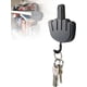 thumbnail image 1 of Gancho para llave de dedo medio, llavero retráctil autoadhesivo para dedo medio para puerta, pared, entrada, pasillo, oficina, idea de regalo divertida (plegable), 1 of 5