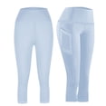 thumbnail image 3 of Women Yoga Capris Workout Out Pocket Leggings Fitness Sports Running Athletic Capris Pants, 3 of 10