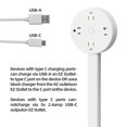 thumbnail image 4 of 2 Pcs Extendable Outlet Extender Stick 180° Rotating - Extendable Length  22"-27" with USB-C & USB-A Ports Reach Outlets Behind Sofas, Tables & Hard Spots Home & Office Use, 4 of 7
