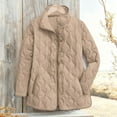 thumbnail image 4 of Winter clothing for women Plus Size Quilted Lightweight Jacket Loose Fit Long Coat With Buttons And Pockets For Autumn Winter Season Comfortable Warm Outerwear, 4 of 6