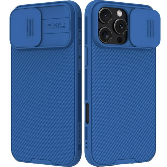 Funda Nillkin para iPhone 16 Pro Max de 6.9 pulgadas, azul, cámara deslizante