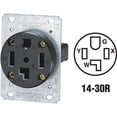 thumbnail image 1 of Leviton R10-00278-S00 30 Amp Flush Mount Dryer Outlet, 1 of 5