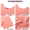 thumbnail image 5 of WellSize Plus Size Womens T Shirts V Neck Tunic Tops for Women Summer Short Sleeve Shirts Basic Tops, 5 of 8
