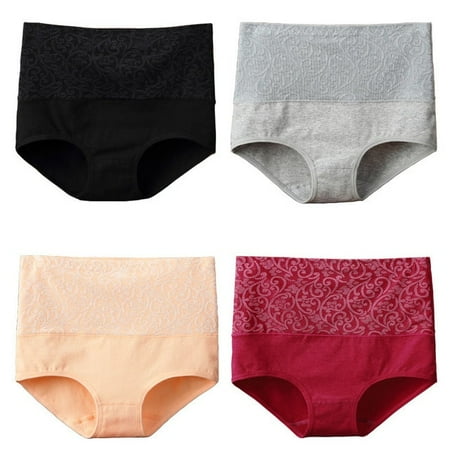 

QWZNDZGRCotton Underwear Women High Waist Lingerie For Ladies Briefs Tummy Control Panties C-Section Recovery XXXXL Plus Size Underpants