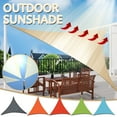 thumbnail image 2 of Meitianfacai Triangle Sun Shade Sail Canopy Fabric Cloth Screen, Water Air Permeable & UV Resistant, Heavy Duty, Carport Patio Outdoor - Orange, 2 of 5