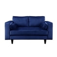 thumbnail image 2 of ACME Heather Memory Foam Loveseat with 2 Pillows in Navy Velvet, 2 of 5