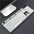 thumbnail image 3 of Yingyy Computer Large Print Wired Keyboard Fluent Typing Lightweight USB Keyboards Cable Input Equipment Keypad Elderly Weak Sight, 3 of 9