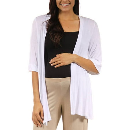 Sleeve Open Shrug - Women's Maternity 3/4 Sleeve Open Shrug