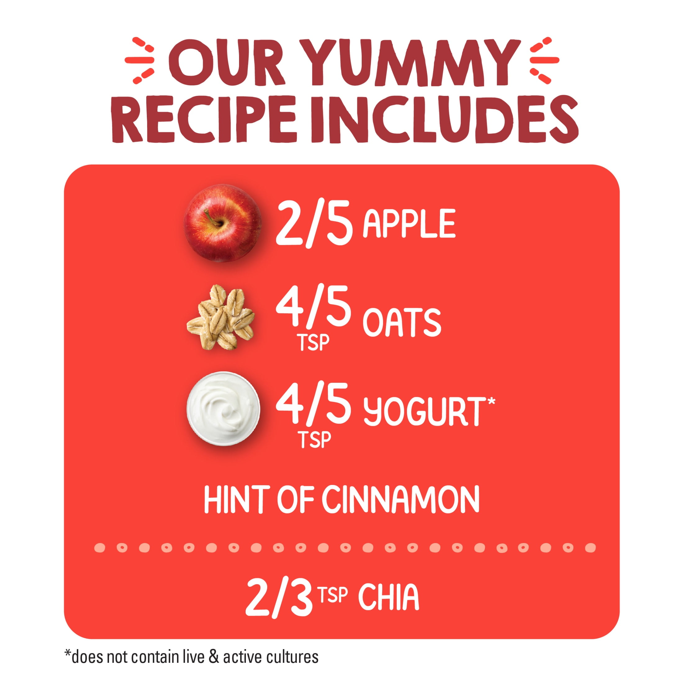 Happy Tot Organics Super Morning Stage 4, Apple Cinnamon Yogurt & Oats Organic Tot Food, 4 oz. Pouch