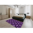 thumbnail image 4 of Ahgly Company Indoor Round Patterned Dark Orchid Purple Area Rugs, 6' Round, 4 of 6
