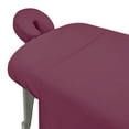 thumbnail image 3 of Spa Massage Table Poly Cotton Sheets 3 Pieces Full Set Resistant to Wrinkling, Burgundy, 3 of 4