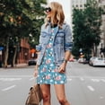 thumbnail image 4 of Fotbe Panda Flying in the Sky Vestido de Verano sin Mangas para Mujer – Vestido Midi Línea A, Estilo Camiseta Floral, Vestido Playero Casual y Fluido, 4 of 7
