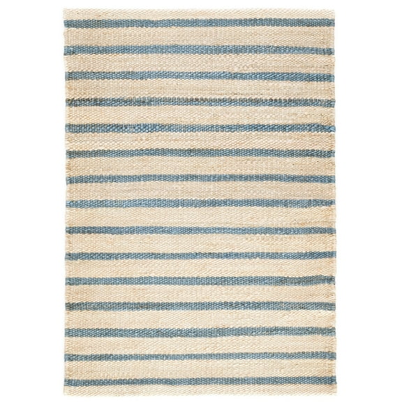 Dash & Albert Moana Stripe Handwoven Jute Rug, 5' x 8', Blue