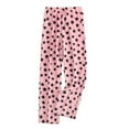 thumbnail image 2 of Oksale Star Print Flannel Pj Pants Women Fuzzy Fleece Sleepwear Plus Size Elastic Waisted Winter Loungewear Thicken Warm Pajama Trousers Pink M, 2 of 8