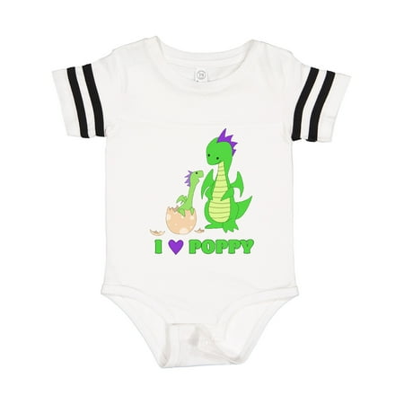 

Inktastic I Love Poppy Gift Baby Boy or Baby Girl Bodysuit