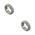 thumbnail image 4 of Guardoinrt Exquisite Inlaid Ring Durable Alloy With Shimmering Diamonds For Luxurious Feel silver 2 rows 2Set, 4 of 6