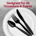 thumbnail image 7 of Smarty 7.25" Black Plastic Disposable Dinner Knives 1000ct, 7 of 7