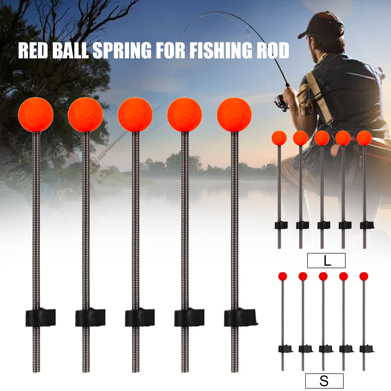 Details about   Fishing Tools Fishing Red Ball Spring Fishing Rod Tools Tackle Accessories 