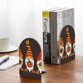 thumbnail image 5 of Picia Fall Gnomes Pattern Wood Bookends for Shelves,Non-slip Bookends, Heavy Duty Wooden Bookend Support,1 Pair, 5 of 8