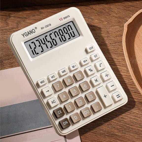 Calculator Scientific Calculators For Elementary School Mathematics Textbook Synchronous Computer 10 Digit Display Portable Desktop Silent Battery Model