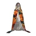 thumbnail image 7 of Honeii Vintage Colorful Flower Puppy Print Poncho Cape, Cloak Coat, Snuggly Hooded Wearable Blanket, Hooded Cape For Teenagers,Halloween Costumes-Large, 7 of 7