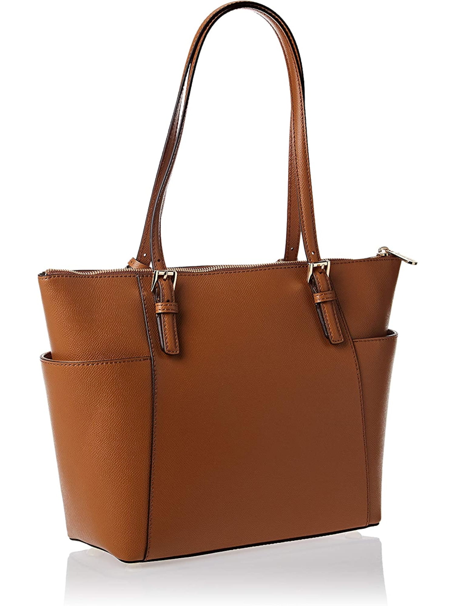 MICHAEL KORS Women's Brown Leather Adjustable Strap Tote Handbag Purse