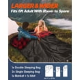 thumbnail image 7 of Double-Layer Flannel Sleeping Bag for Adults – XL Queen Size, 2-Person Rectangular All-Season Camping Bag with Zipper, 0 ° C Rated, Black and Red, 7 of 7
