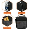 thumbnail image 5 of OPUX Premium Insulated Lunch Box, Soft School Lunch Bag for Kids Boys Girls, Leakproof Small Lunch Pail Men Women Work, Reusable Compact Cooler Tote Lunchbox for Office Adult, Heather Charcoal, 5 of 8