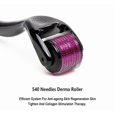540 micro needle roller 0.5 Derma Roller Titanium micro needling roller Skin Beauty Care Facial Massage Tool Roller for Mother's Day gift, Home Use, 0.5 (Best Cream To Use With Dermaroller)