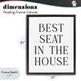 thumbnail image 4 of Stupell Industries Traditional Best Seat Bathroom Toilet Black Floating Frame Canvas Art, 17 x 21, by Lettered and Lined, 4 of 8