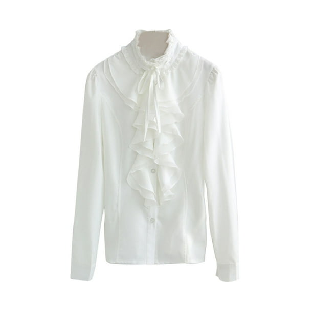 Socialism Destiny Movable Funcee Women Vintage Victorian Shirt Slim Long Sleeve Ruffle Trim Blouse - Walmart.com Socialism Destiny Movable Funcee Women Vintage Victorian Shirt Slim Long Sleeve Ruffle Trim Blouse - Walmart.com