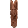 thumbnail image 5 of Dingo Women's Wild  Suede Fringe Tall Western Boot Snip Toe Brown 8 M  US, 5 of 7