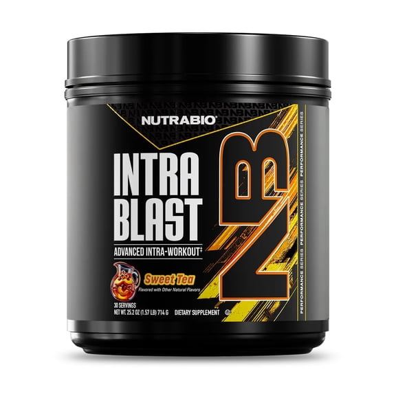 NutraBio Intra Blast BCAA EAA Electrolyte and Hydration Powder - Amino Acid Supplement, EAA/BCAA Powder - Non-GMO and Gluten Free - Sweet Tea - 30 Servings