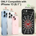 thumbnail image 2 of for iPhone 13 Case, Spider Web Black Design Soft Gel Rubber Bumper Case, Full Camera Protection Shockproof Protective Phone Case for Women Girls Boys Men, Red, 2 of 5