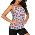 thumbnail image 2 of Sigee Strawberries for Women's Workout Tank Top,Running Tank Tops,Sleeveless Gym ClothesX-Large, 2 of 8